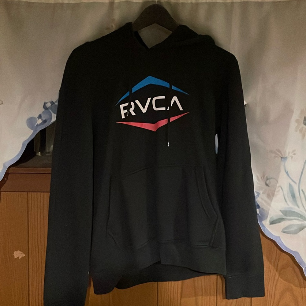 Black RVCA hoodie, size small